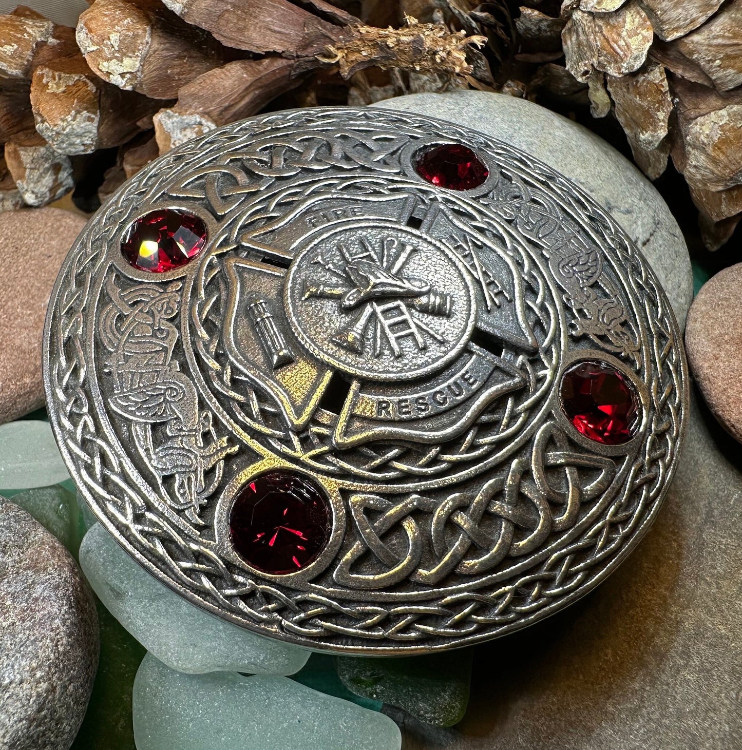Celtic Fireman Tartan Pin — view 9