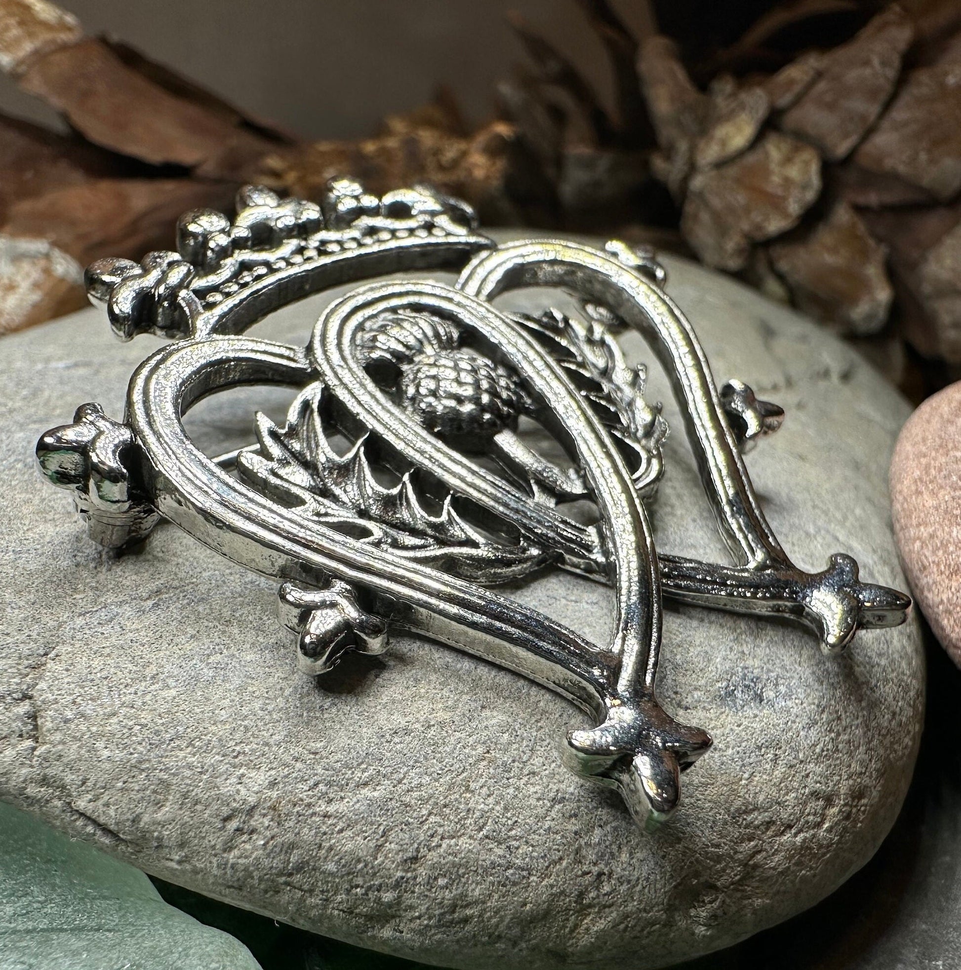 Luckenbooth Brooch, Scotland Jewelry, Bridal Pin, Mom Gift, Friendship Gift, Sister, Girlfriend Gift, Anniversary Gift, Scottish Bride Pin