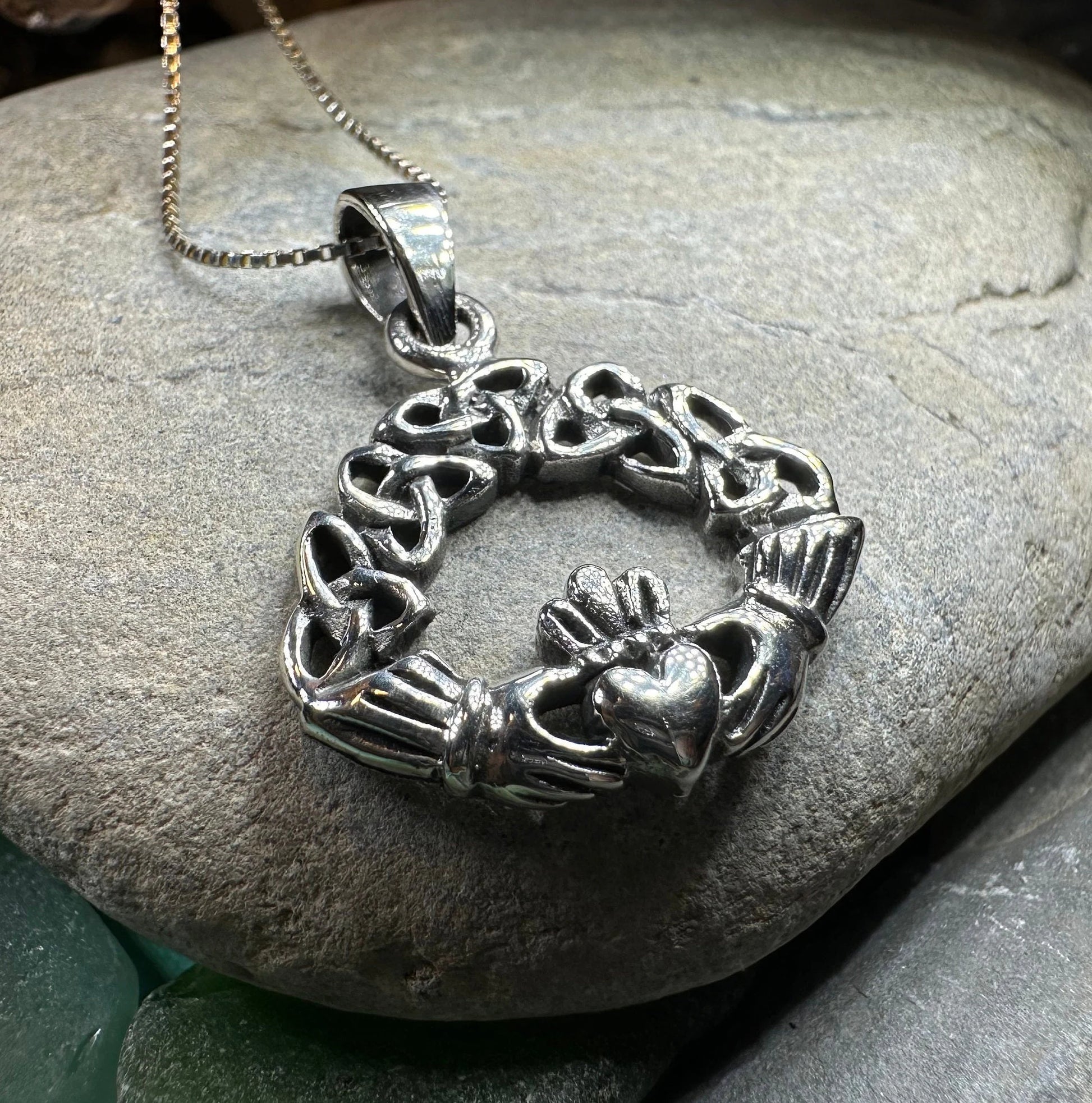 Claddagh Trinity Knot Necklace — view 7