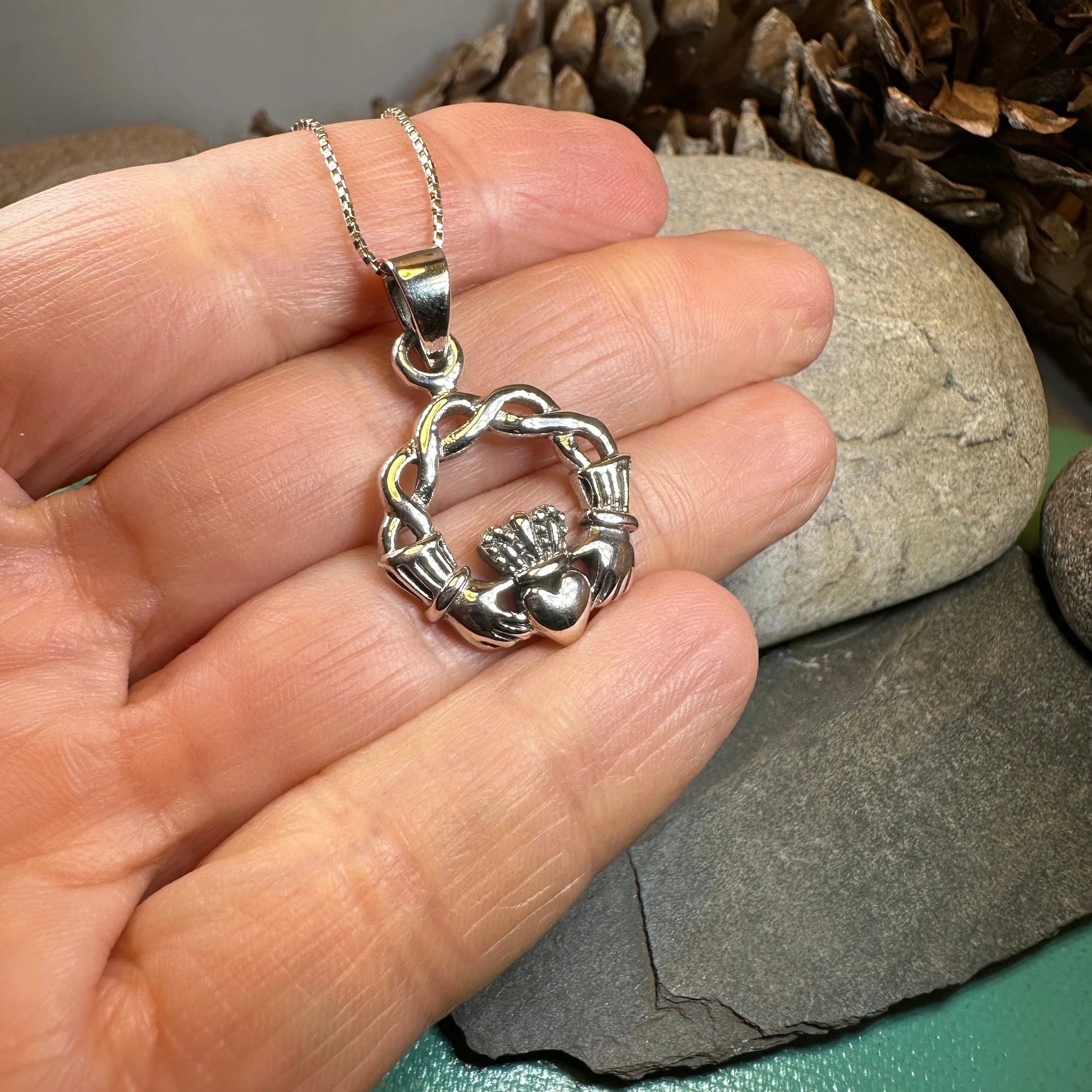 Shanagolden Claddagh Necklace — view 3