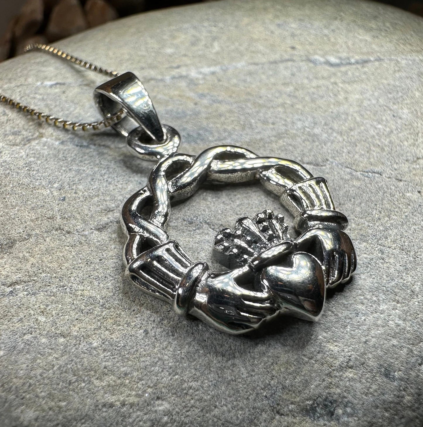 Shanagolden Claddagh Necklace — view 4