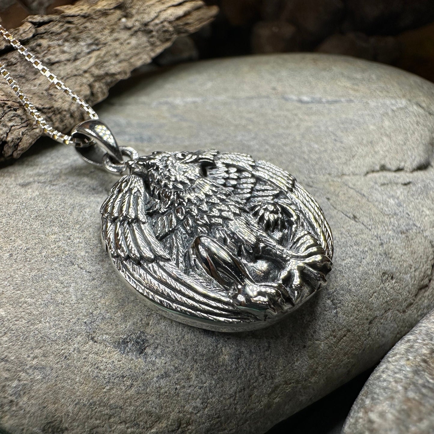 Griffin Necklace, Celtic Jewelry, Gryphon Pendant, Medieval Jewelry, Mythology Gift, Pagan Jewelry, Viking Jewelry, Gothic Jewelry