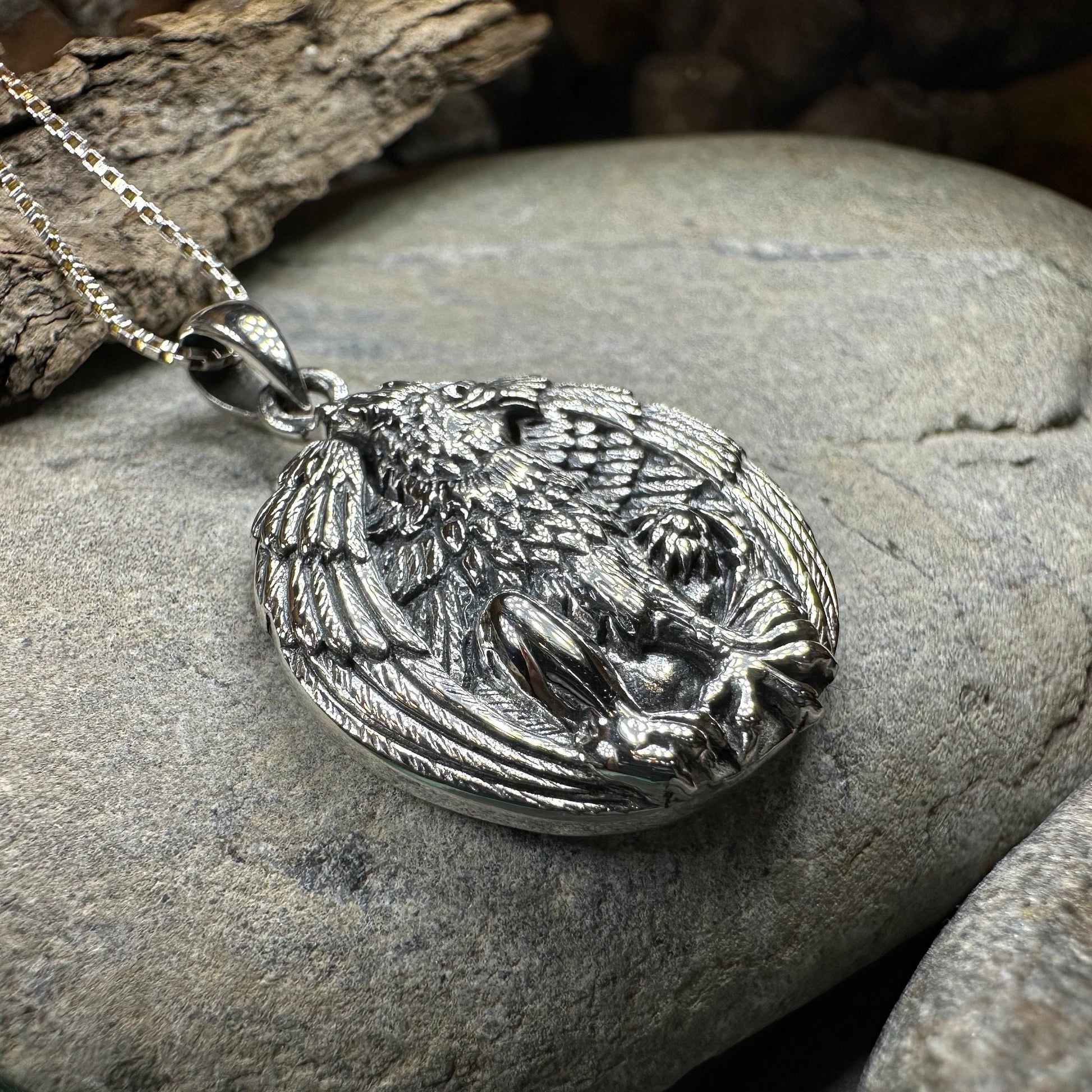 Griffin Necklace, Celtic Jewelry, Gryphon Pendant, Medieval Jewelry, Mythology Gift, Pagan Jewelry, Viking Jewelry, Gothic Jewelry