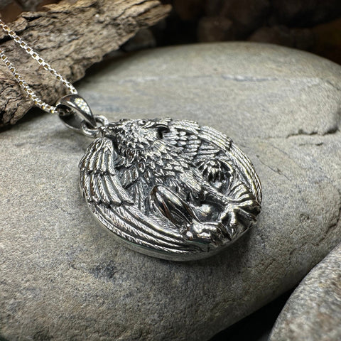 Load image into Gallery viewer, Griffin Necklace, Celtic Jewelry, Gryphon Pendant, Medieval Jewelry, Mythology Gift, Pagan Jewelry, Viking Jewelry, Gothic Jewelry
