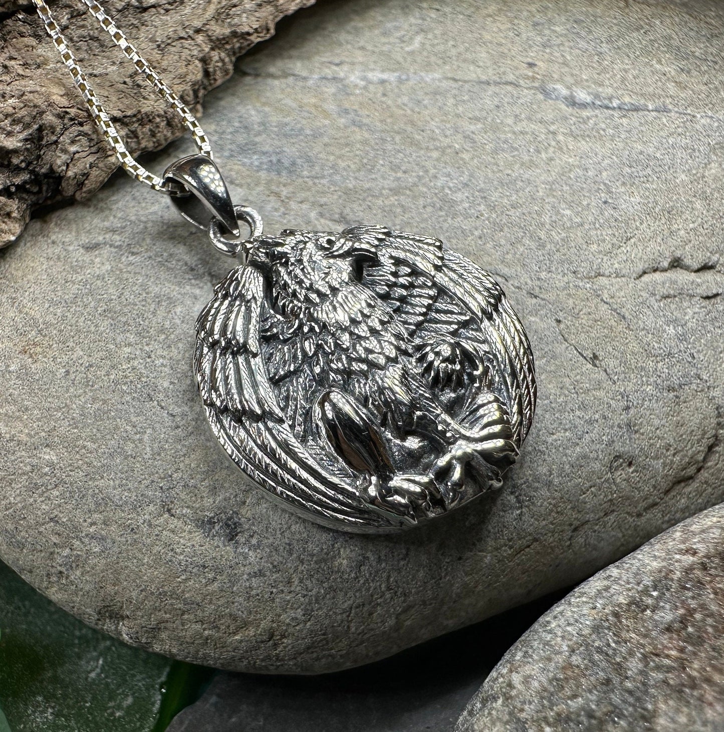 Griffin Necklace, Celtic Jewelry, Gryphon Pendant, Medieval Jewelry, Mythology Gift, Pagan Jewelry, Viking Jewelry, Gothic Jewelry