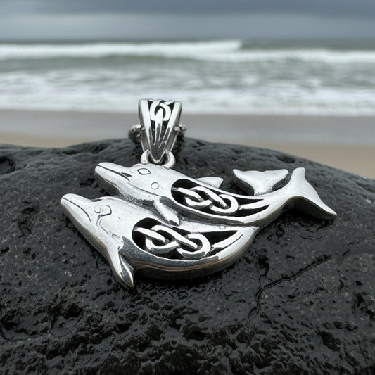 Dolphin Necklace, Celtic Jewelry, Irish Jewerly, Celtic Knot Jewelry, Beach Jewelry, Fish Necklace, Nautical Jewelry, Sea Jewelry, Mom Gift