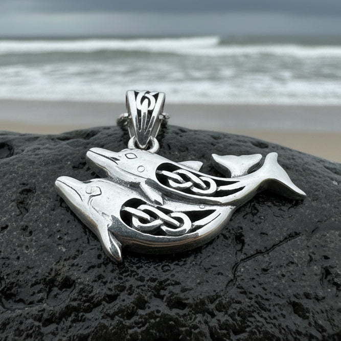 Dolphin Necklace, Celtic Jewelry, Irish Jewerly, Celtic Knot Jewelry, Beach Jewelry, Fish Necklace, Nautical Jewelry, Sea Jewelry, Mom Gift