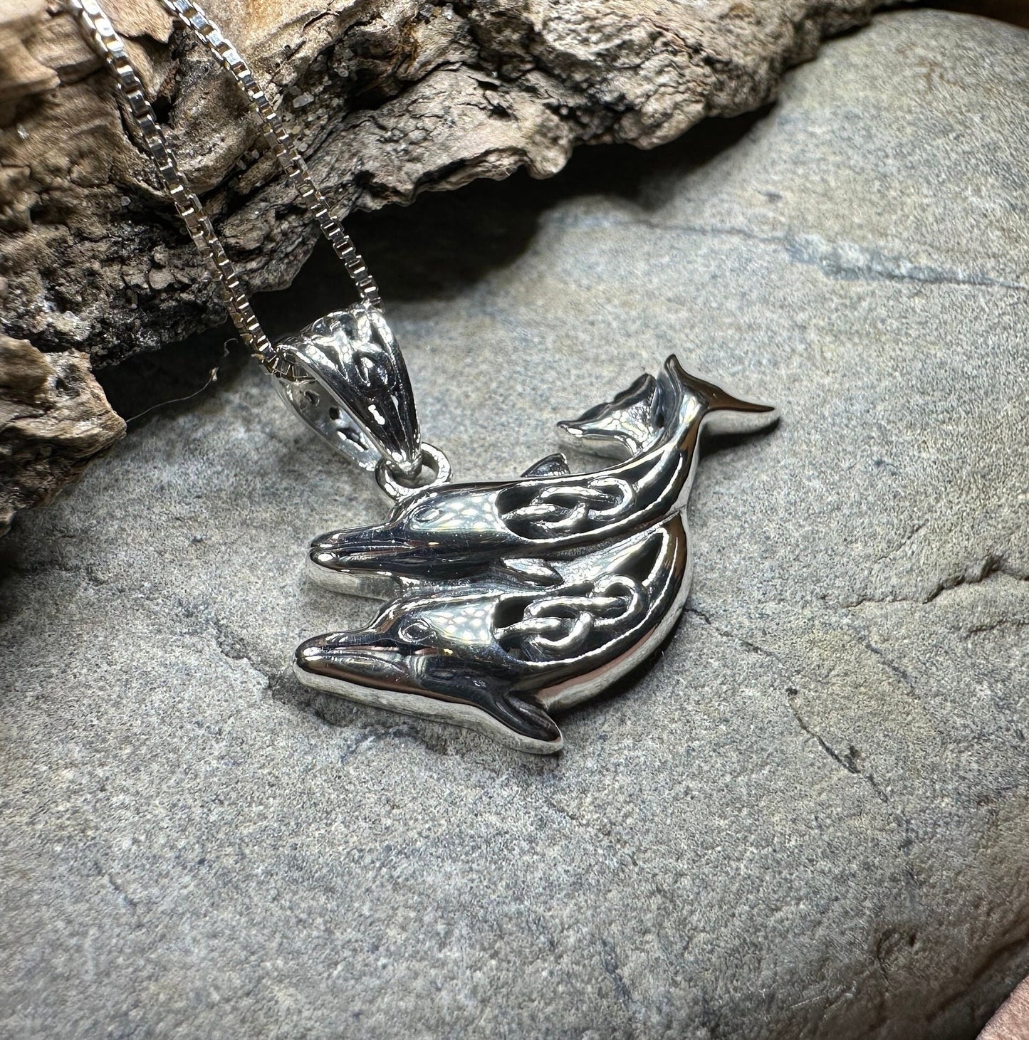Dolphin Necklace, Celtic Jewelry, Irish Jewerly, Celtic Knot Jewelry, Beach Jewelry, Fish Necklace, Nautical Jewelry, Sea Jewelry, Mom Gift