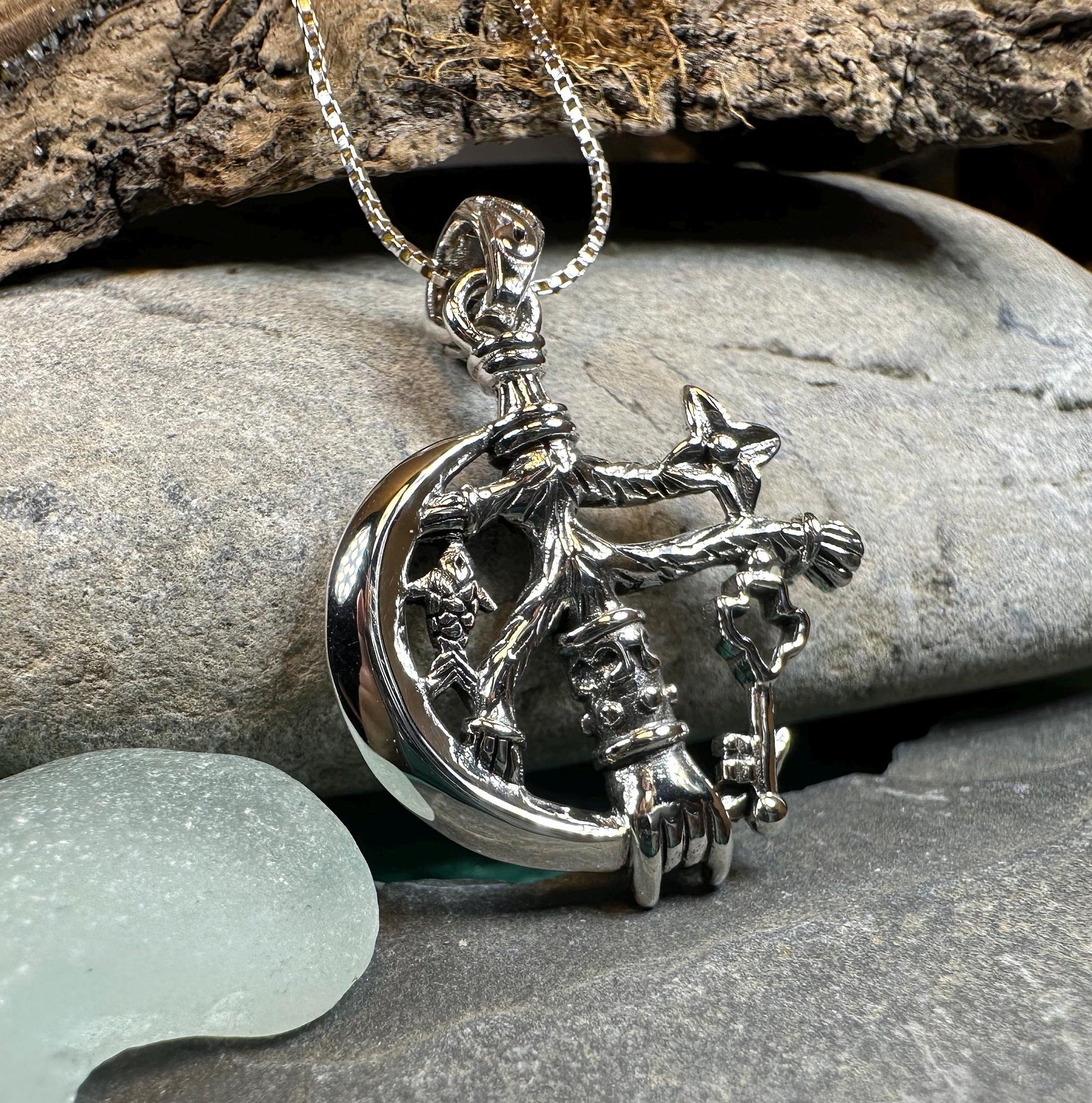 Cimaruta Pendant, Italian Jewelry, Wiccan Jewelry, Celtic Pagan Pendant, Witch Gift, Protection Charm, Evil Eye Amulet, Stregheria Jewelry