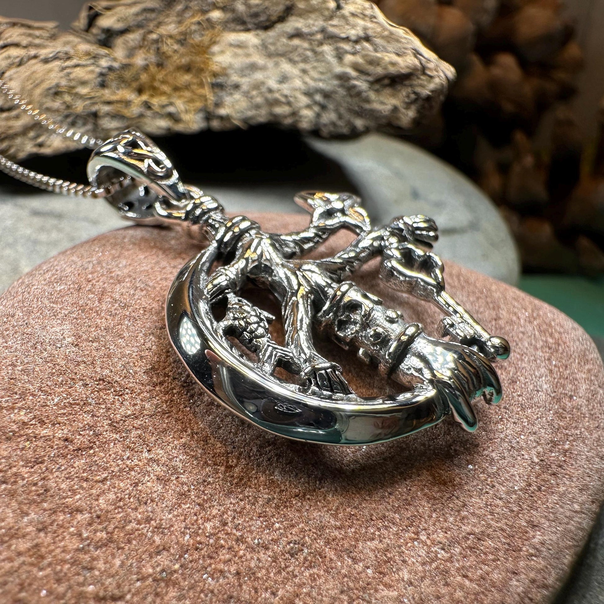 Cimaruta Pendant, Italian Jewelry, Wiccan Jewelry, Celtic Pagan Pendant, Witch Gift, Protection Charm, Evil Eye Amulet, Stregheria Jewelry