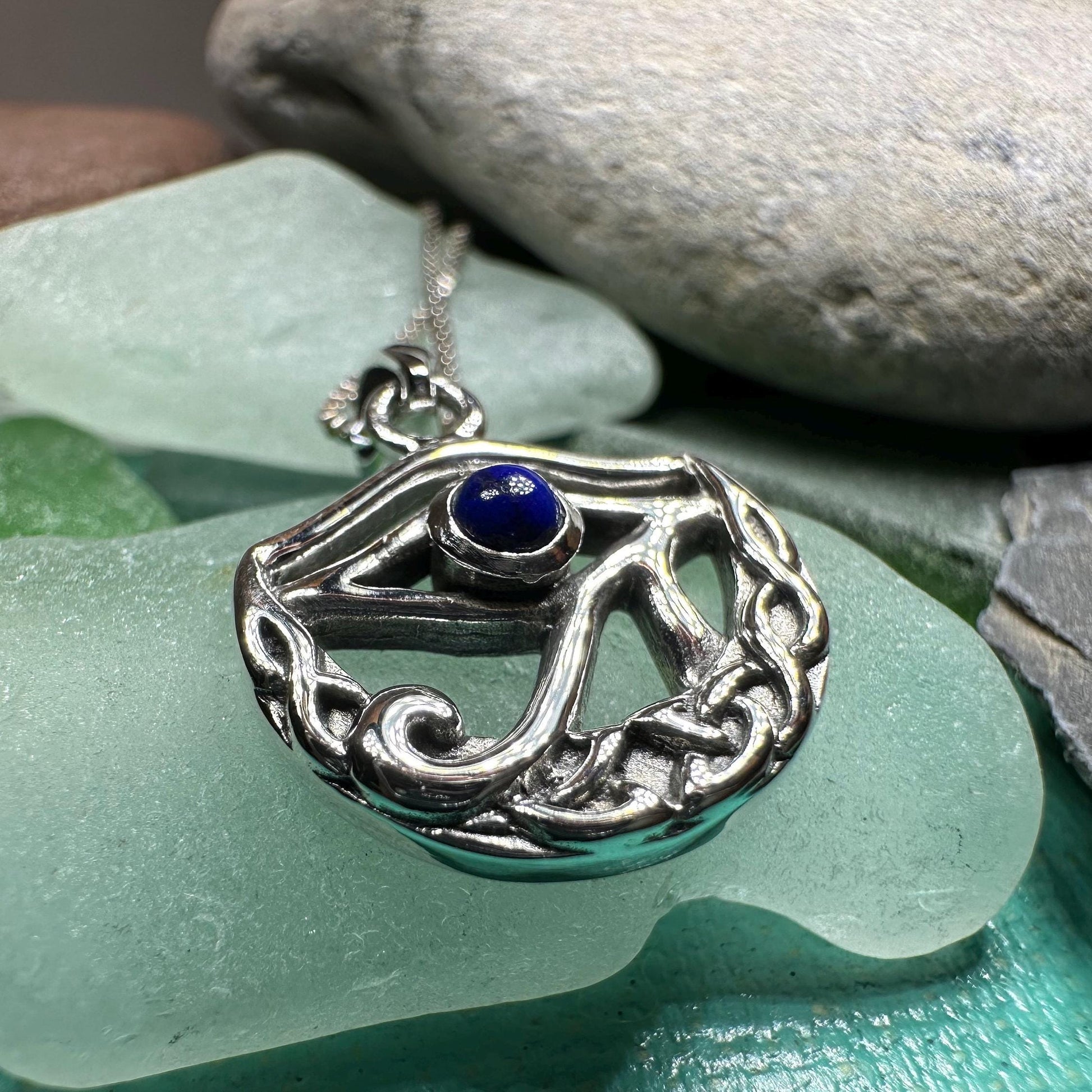 Lapis Lazuli Eye of Horus Necklace — view 5