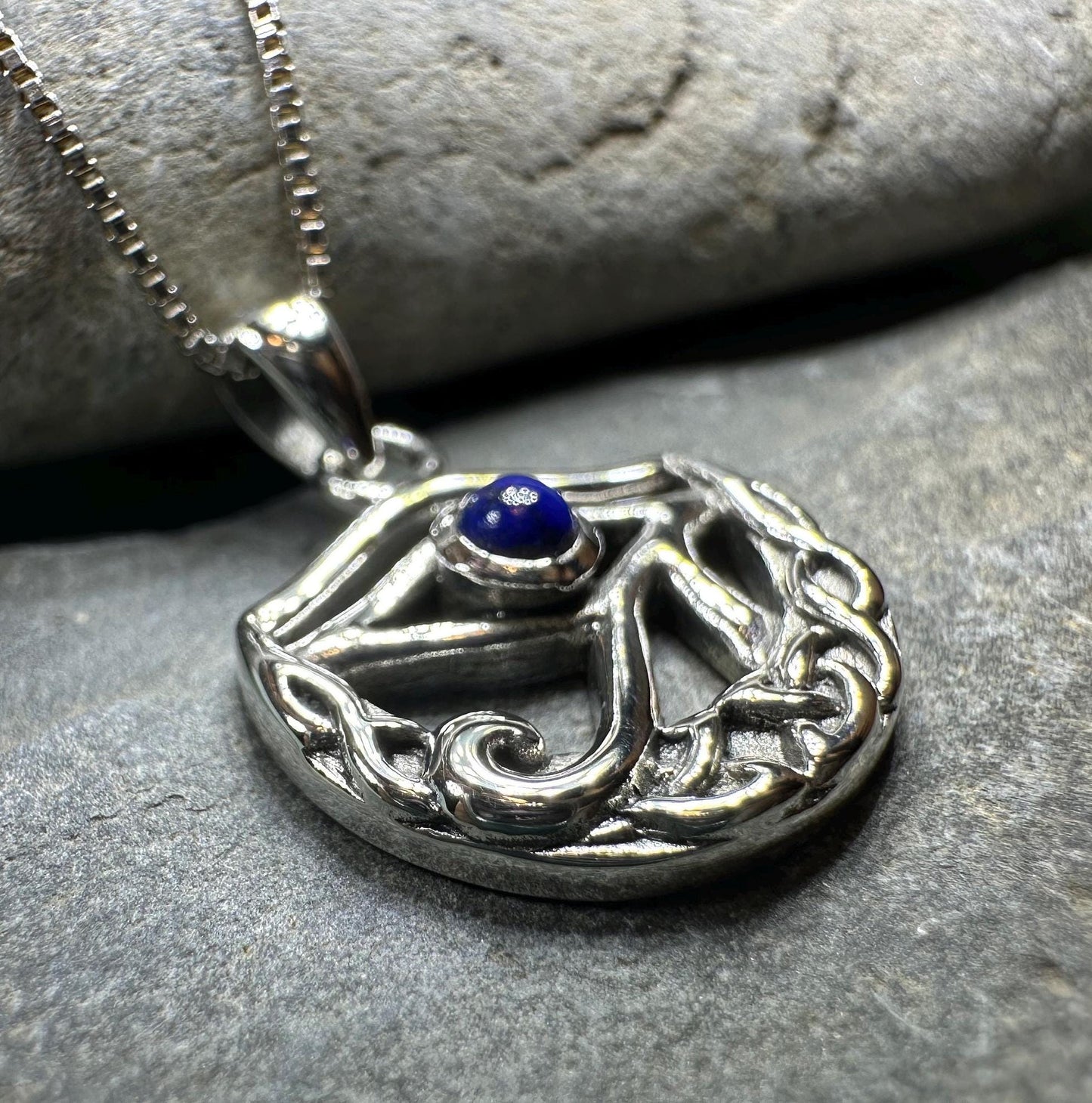 Lapis Lazuli Eye of Horus Necklace — view 6