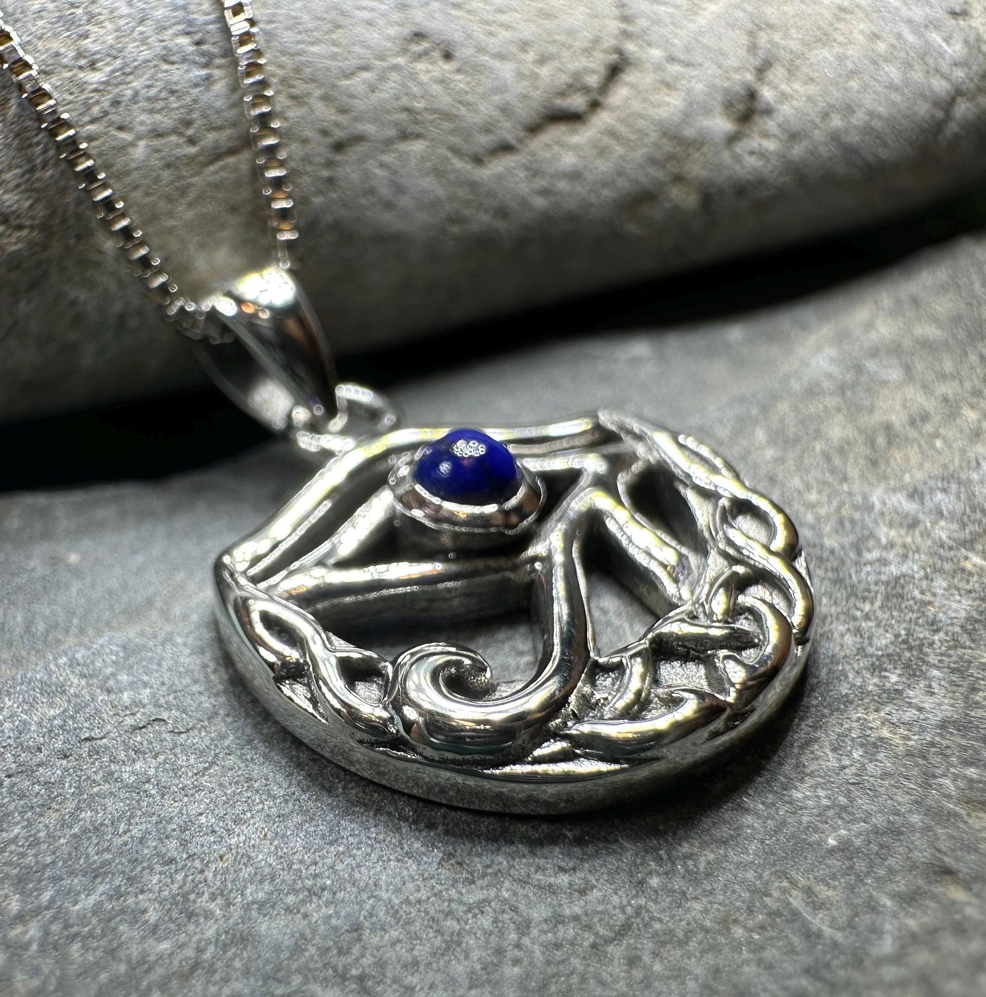 Lapis Lazuli Eye of Horus Necklace — view 6