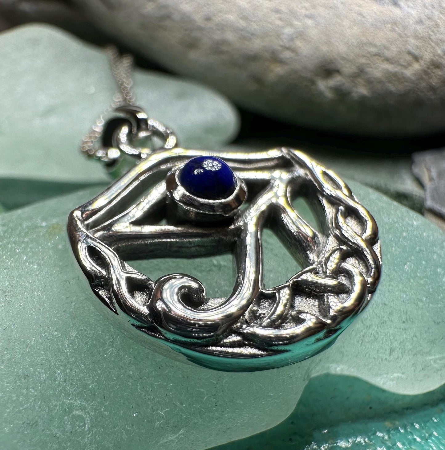 Lapis Lazuli Eye of Horus Necklace — view 10