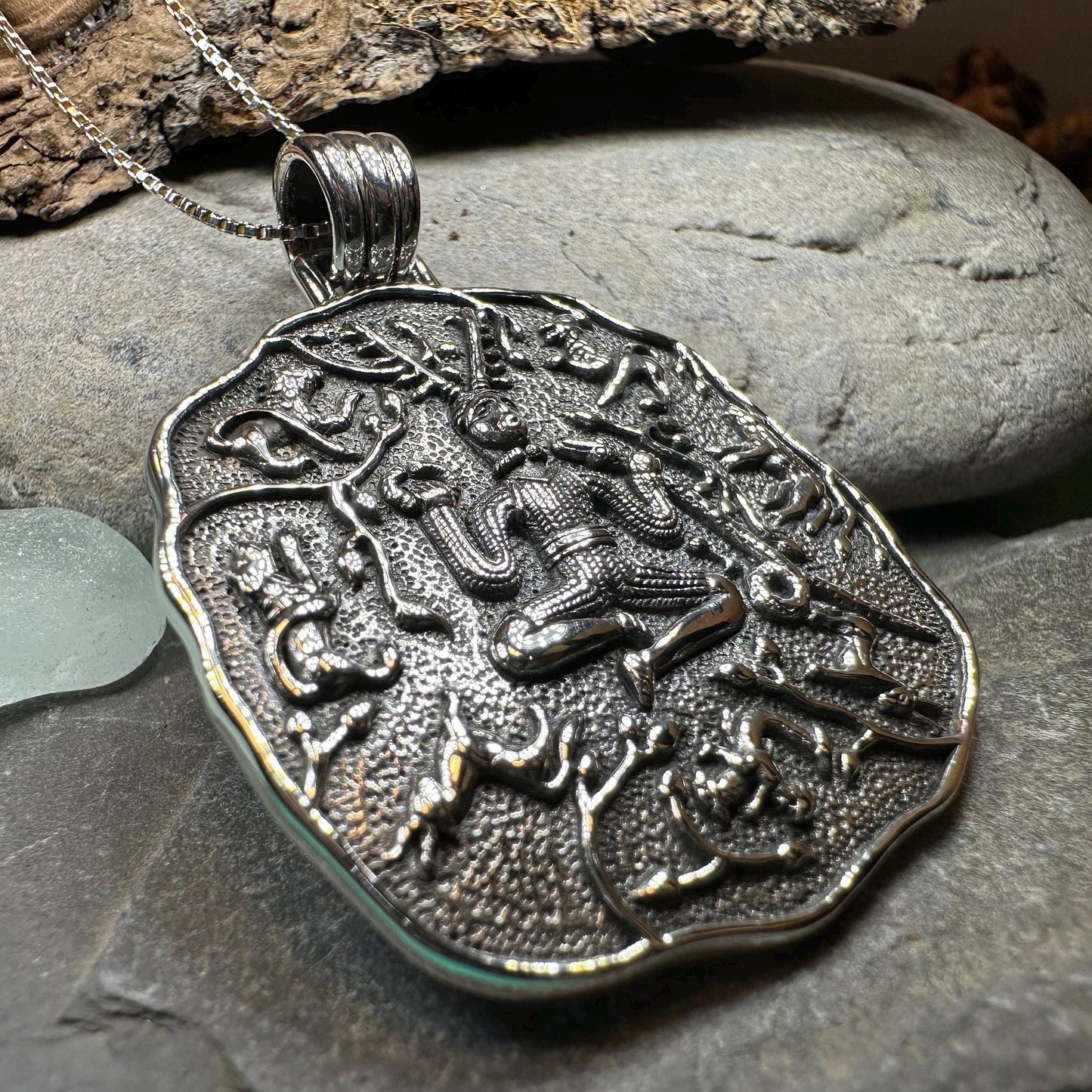 Forest King Cernunnos Necklace in Sterling Silver — view 3