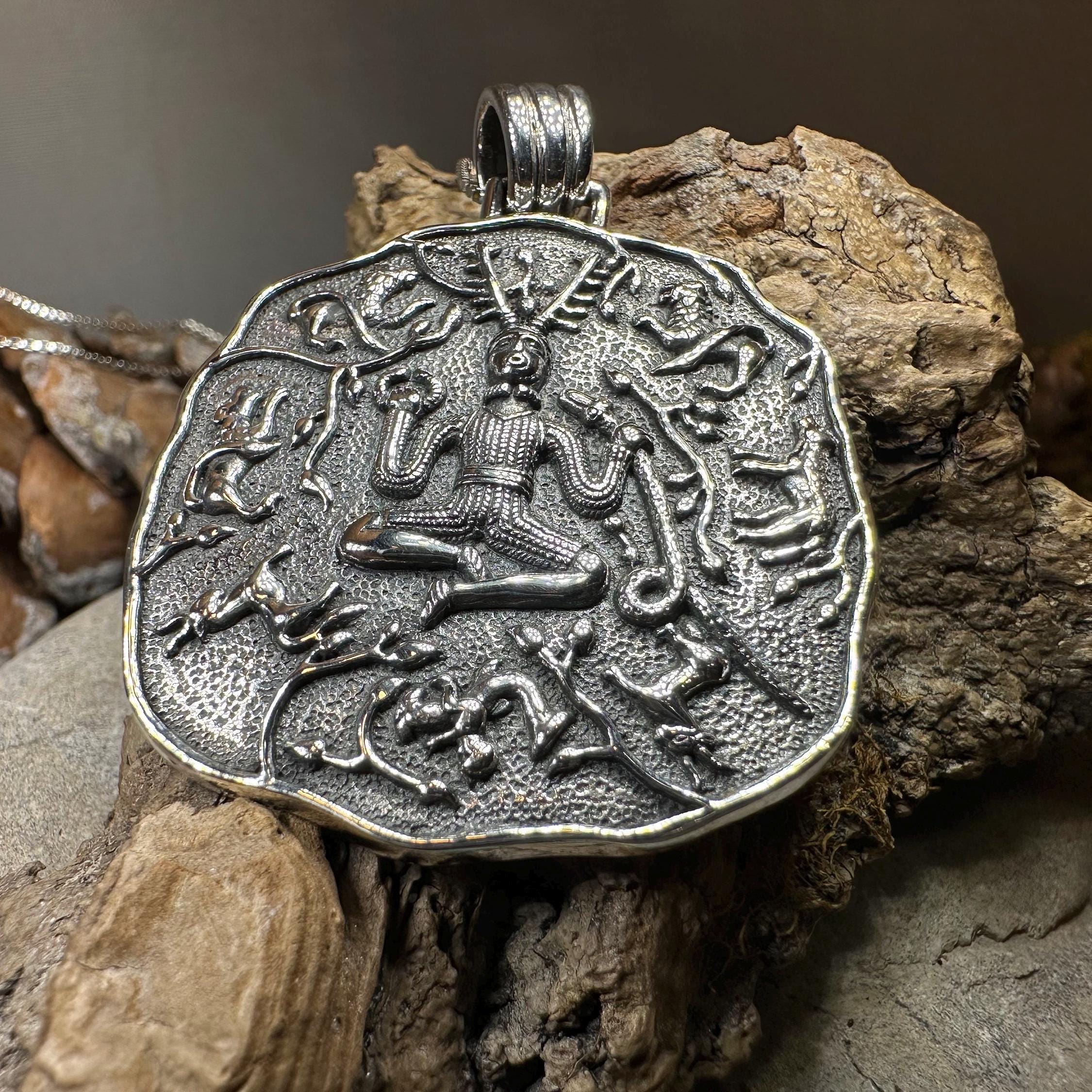 Forest King Cernunnos Necklace in Sterling Silver – Celtic Crystal Forest King Cernunnos Necklace in Sterling Silver – Celtic Crystal