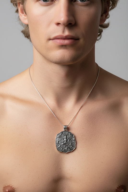 Cernunnos Necklace, Horned God Pendant, Celtic Jewelry, Forest Lover Gift, Pagan Druid Jewelry, Nature Gift, Irish Jewelry, Cernunn, Herne