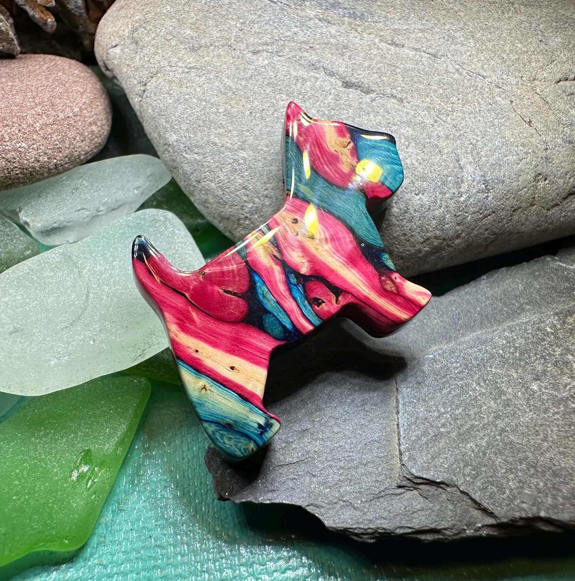Heathergems Dog Scottish Brooch - Handmade in Scotland — view 7