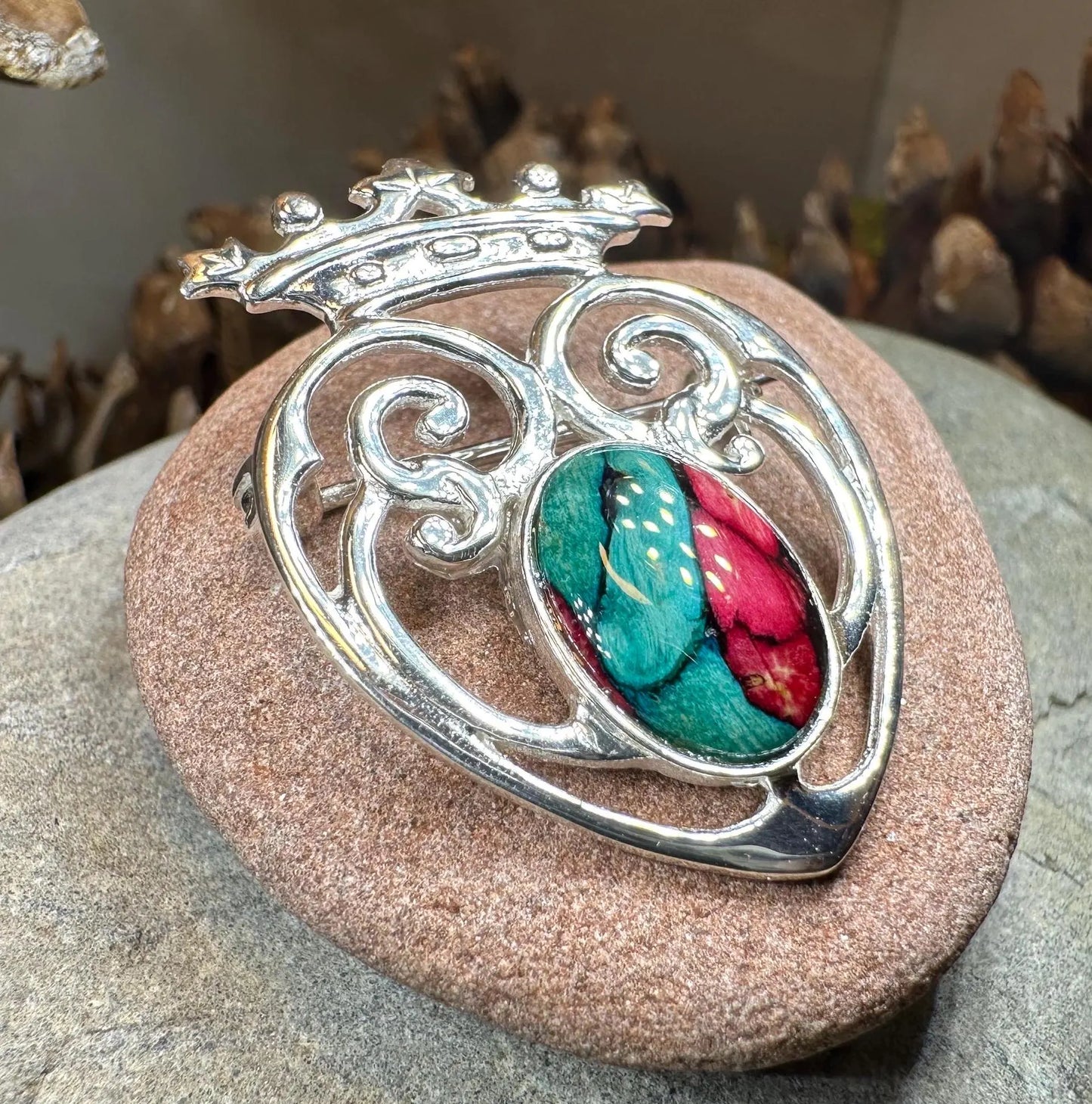 Heathergems Luckenbooth Sterling Silver Brooch - Handmade in Scotland