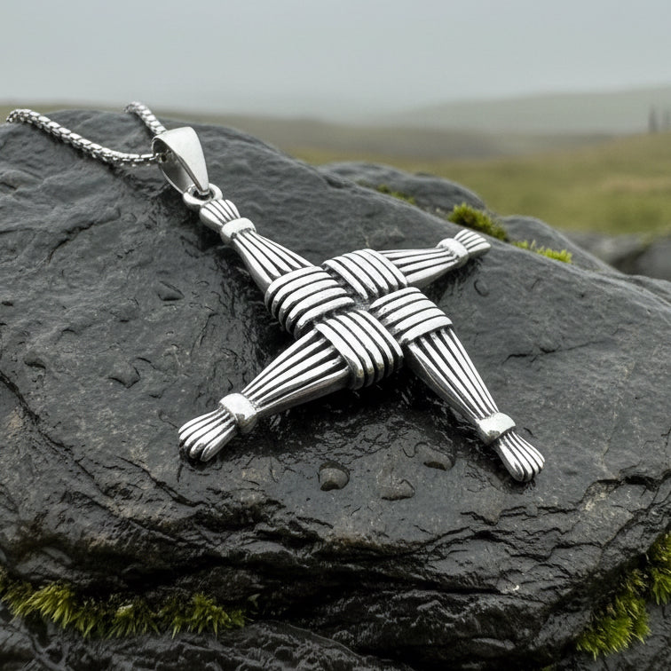 Saint Briget's Cross, Celtic Cross Necklace, Irish Jewelry, Anniversary Gift, Religious Jewelry, Wiccan Jewelry, St. Bridget's Cross