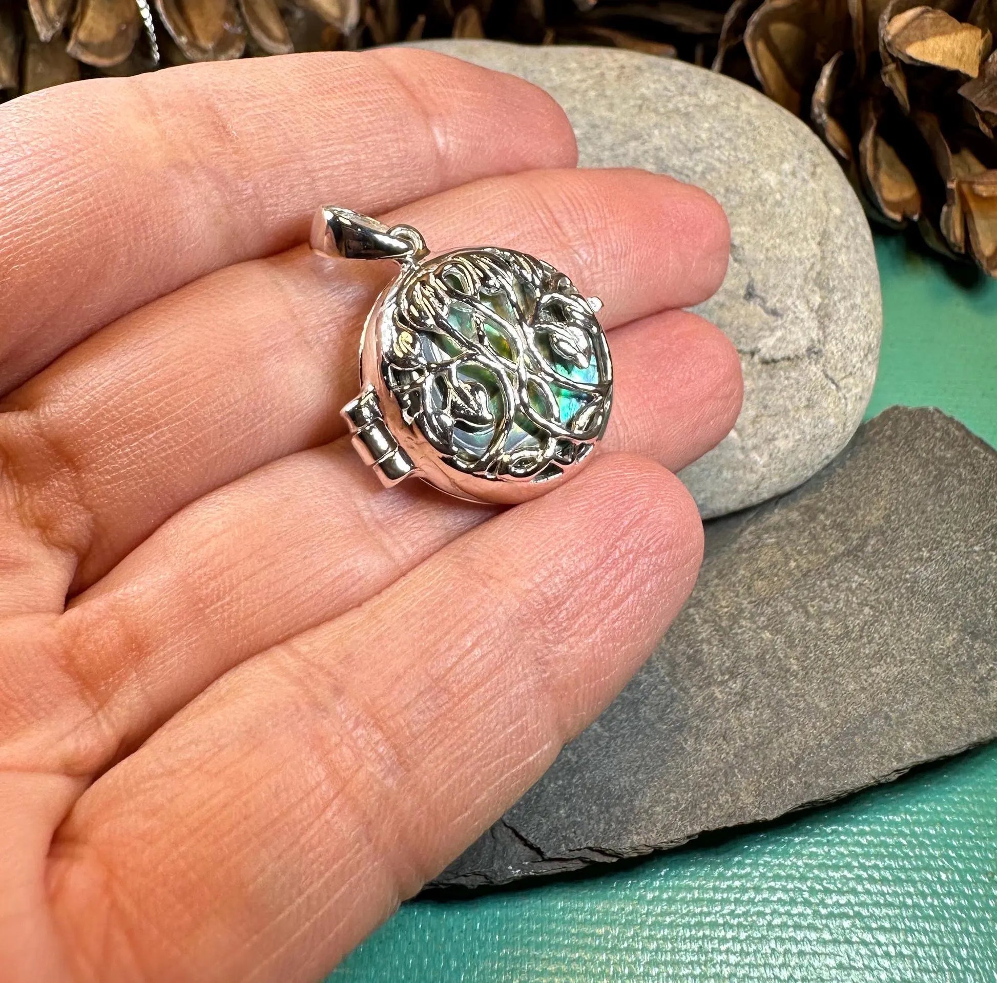 Ceangailte Celtic Tree Locket Necklace — view 8