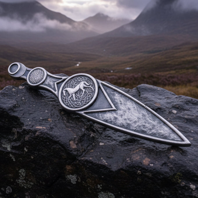 Celtic Horse Kilt Pin, Scottish Jewelry, Celtic Kilt Pin, Tartan Pin, Cape Pin, Bagpiper Gift, Scotland Pin, Celtic Pin, Viking Jewelry
