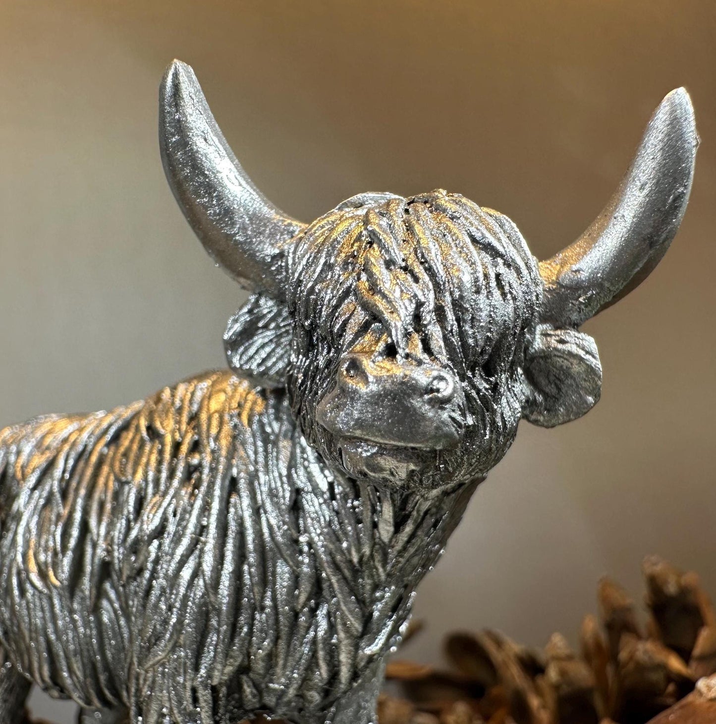 Highland Cow Figurine, Highland Coo, Scottish Gift, Anniversary Gift, Scotland Cow, Cow Lover Gift, Rancher, Cute Hairy Coo, Wife Gift