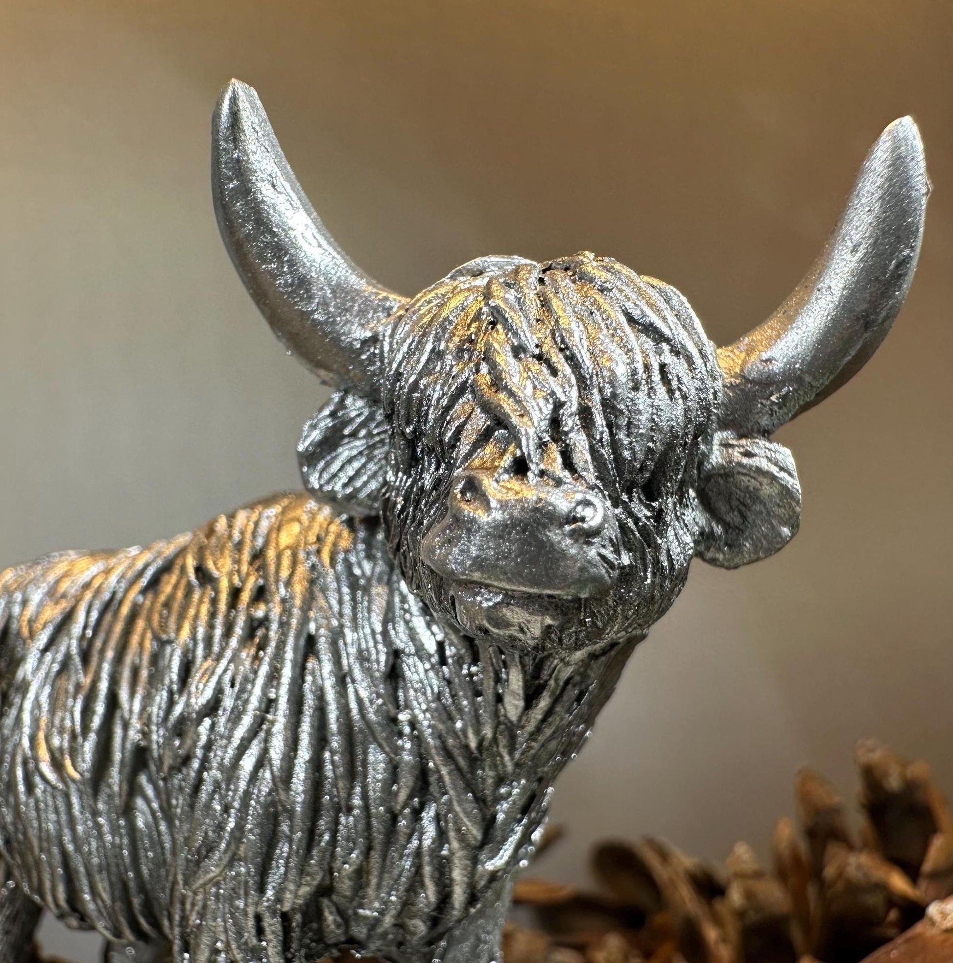 Highland Cow Figurine, Highland Coo, Scottish Gift, Anniversary Gift, Scotland Cow, Cow Lover Gift, Rancher, Cute Hairy Coo, Wife Gift
