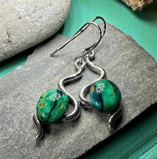 Heathergems Celtic Wiggle Earrings - Handmade in Scotland — view 3