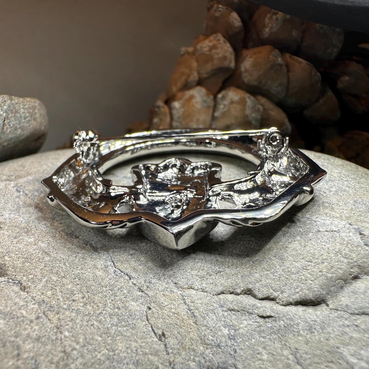 Emblem Pewter Irish Claddagh Brooch