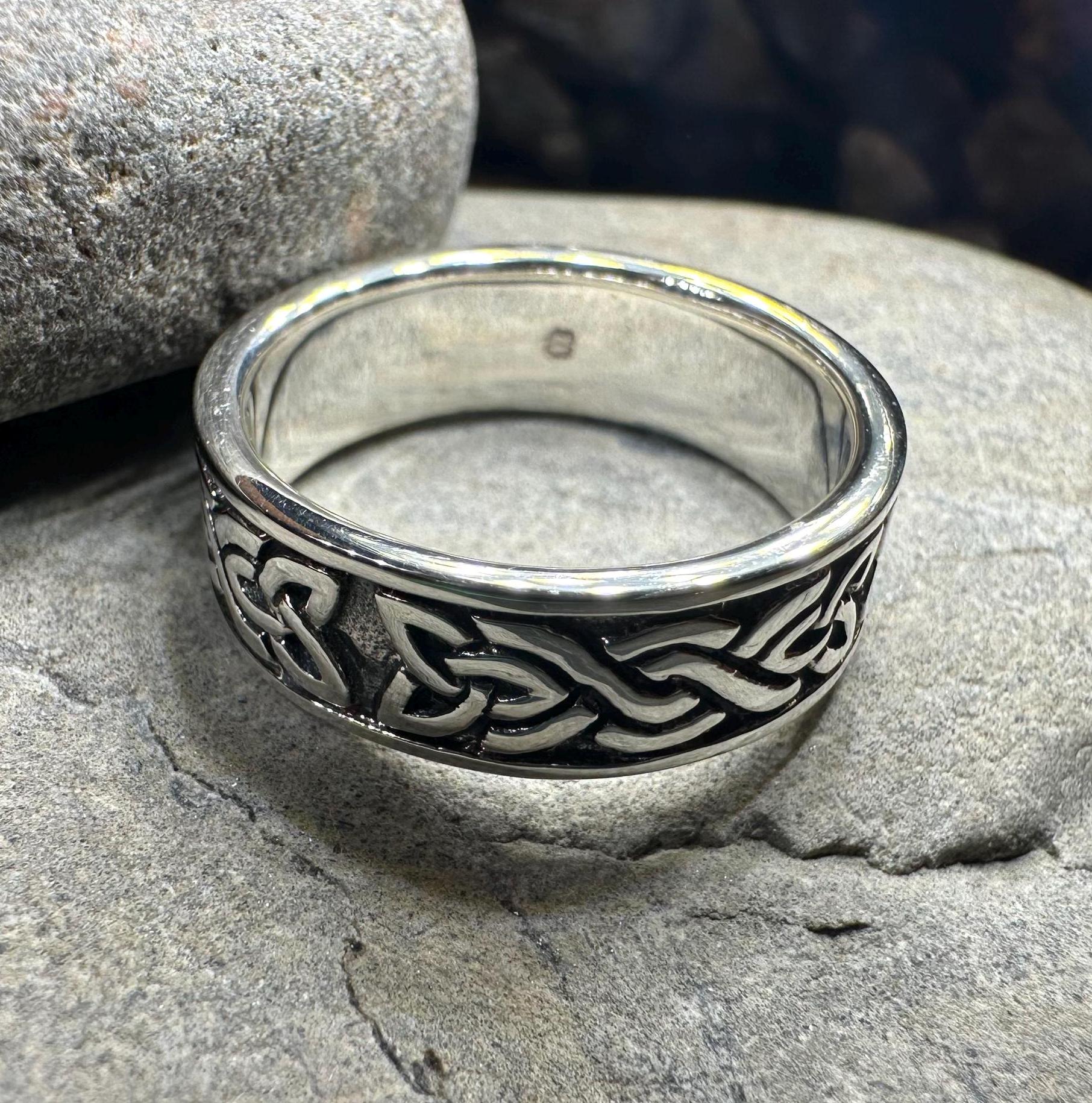 Celtic Ring, Irish Wedding Ring, Silver Scottish Ring, Large Irish Ring, Promise Ring, Anniversary Gift, Wedding Band, Ireland Gift