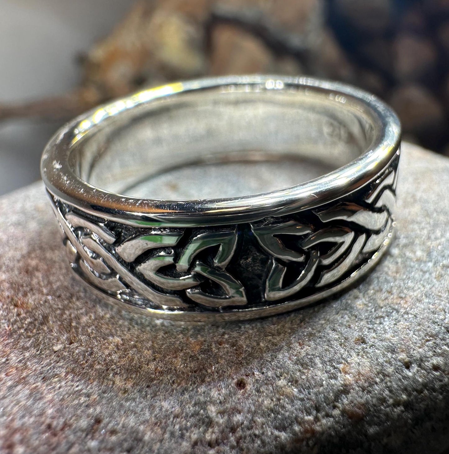 Celtic Ring, Irish Wedding Ring, Silver Scottish Ring, Large Irish Ring, Promise Ring, Anniversary Gift, Wedding Band, Ireland Gift