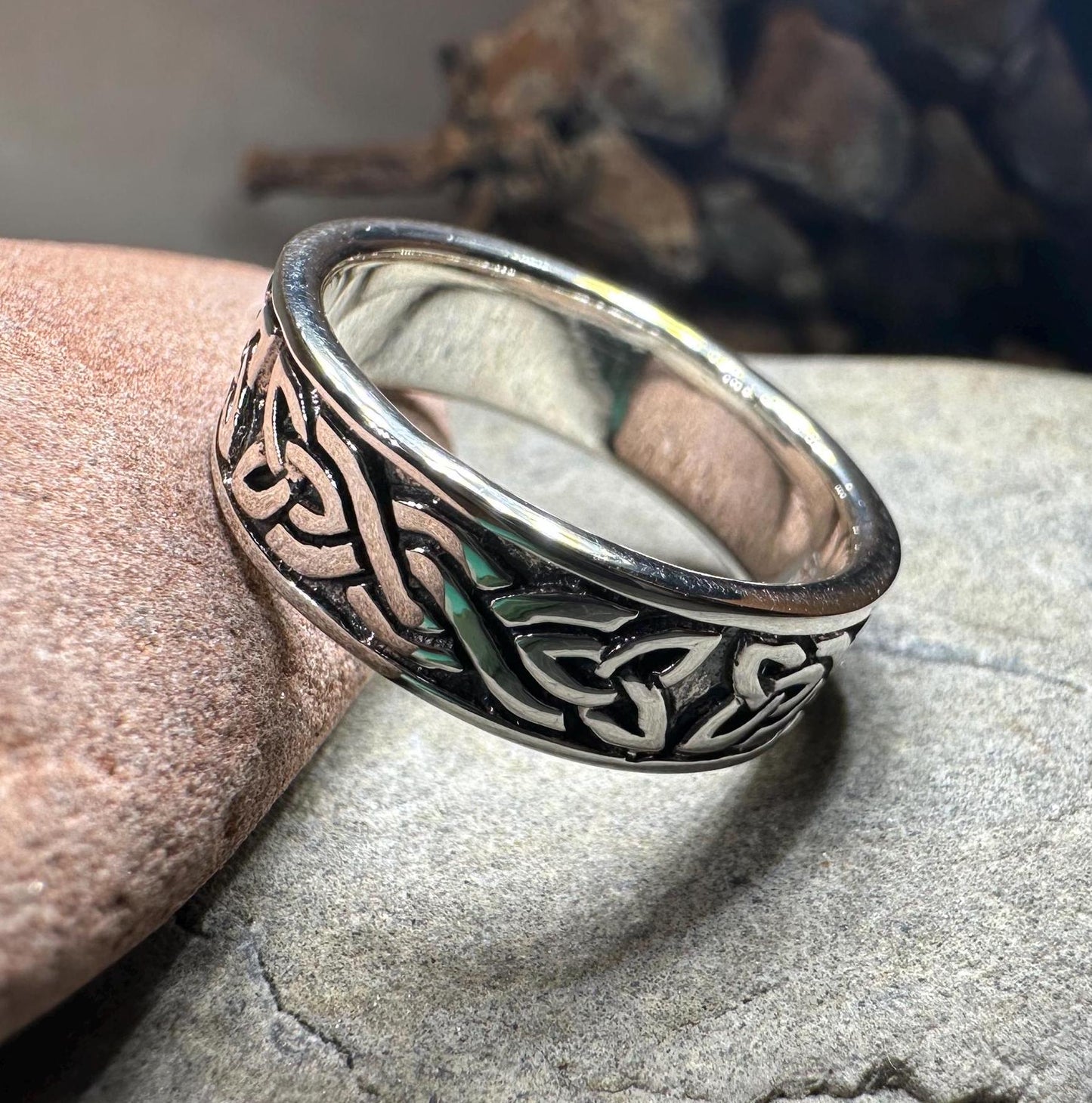Celtic Ring, Irish Wedding Ring, Silver Scottish Ring, Large Irish Ring, Promise Ring, Anniversary Gift, Wedding Band, Ireland Gift