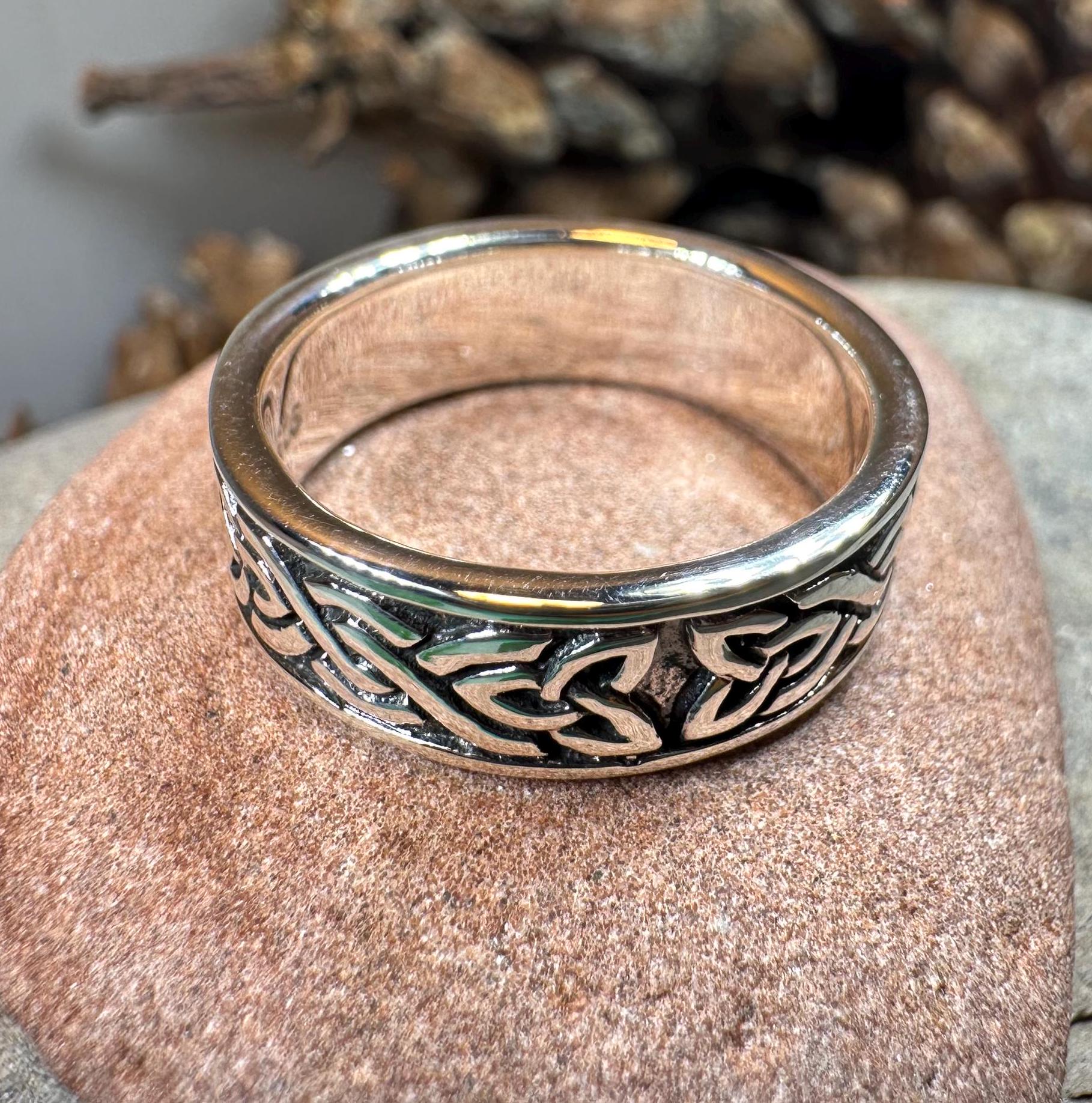 Celtic Ring, Irish Wedding Ring, Silver Scottish Ring, Large Irish Ring, Promise Ring, Anniversary Gift, Wedding Band, Ireland Gift