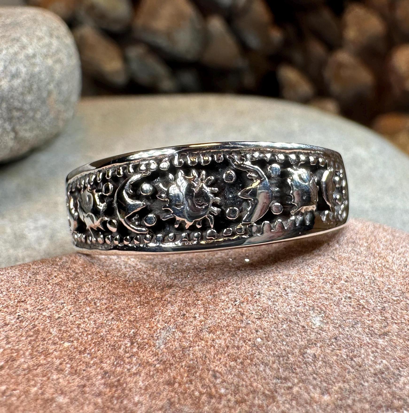 Crescent Moon Ring, Astronomy Ring, Celestial Ring, Outer Space Jewelry, Sun Ring, Science Lover Gift, Wiccan Jewelry, Boho Ring, Mom Gift