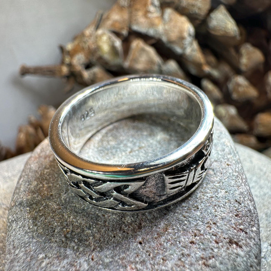 Celtic Ring, Irish Wedding Ring, Ireland Ring, Claddagh Ring, Irish Ring, Promise Ring, Anniversary Gift, Silver Wedding Band, Ireland Gift