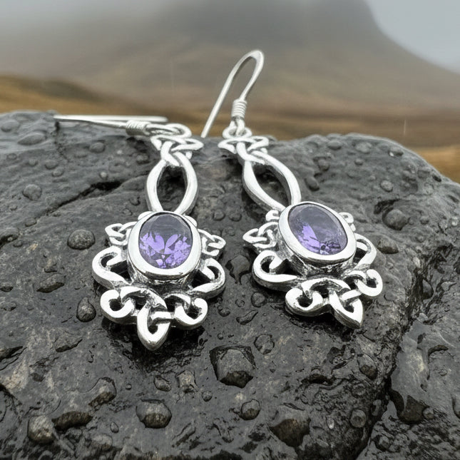 Celtic Knot Earrings, Irish Jewelry, Celtic Jewelry, Anniversary Gift, Scottish Jewelry, Wife Gift, Love Knot Jewelry, Long Dangle Earrings