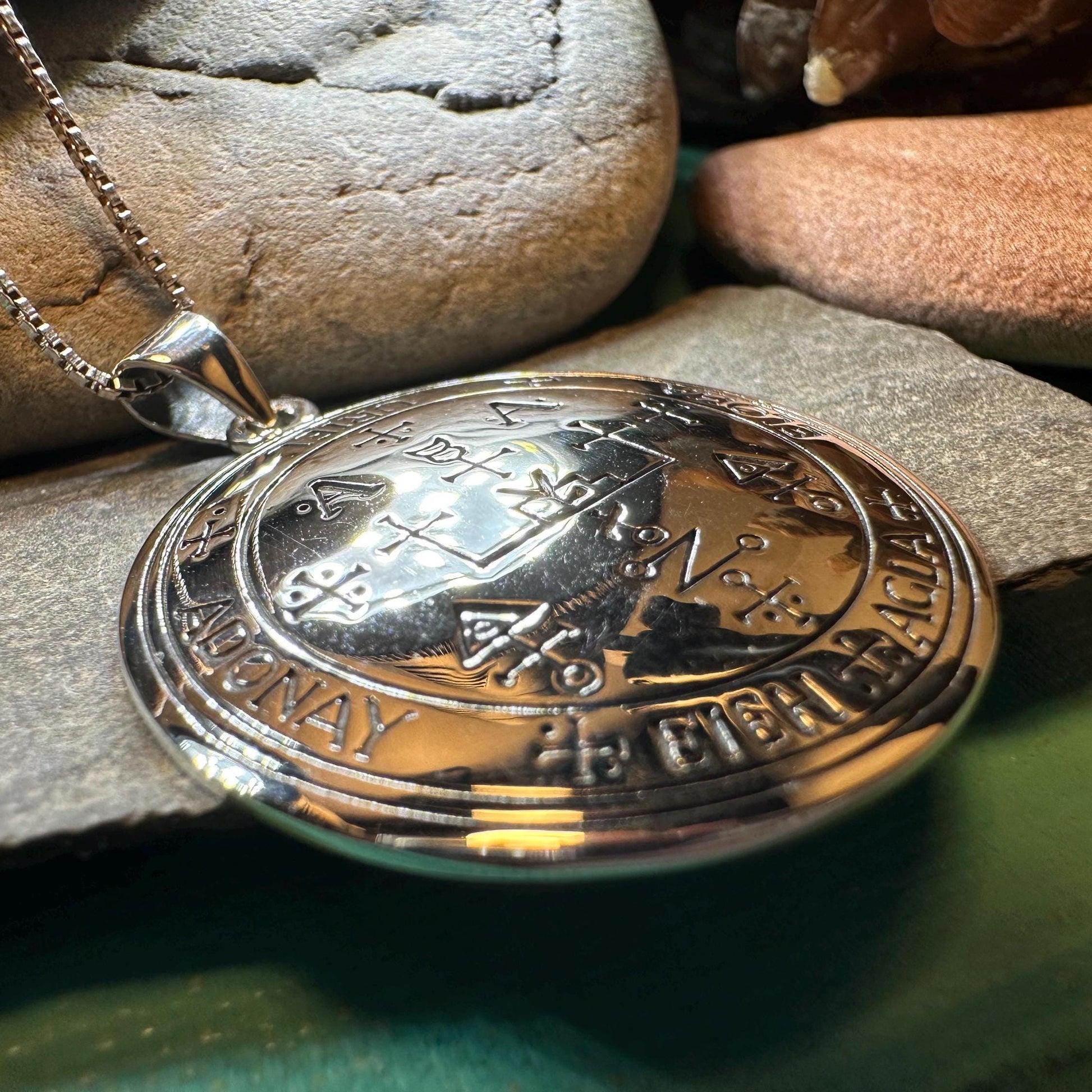 Archangel Uriel Sigil Pendant, Angel Necklace, Spiritual Jewelry, Kabbalah Necklace, Guardian Angel Seal, Recovery Gift, Protection Charm