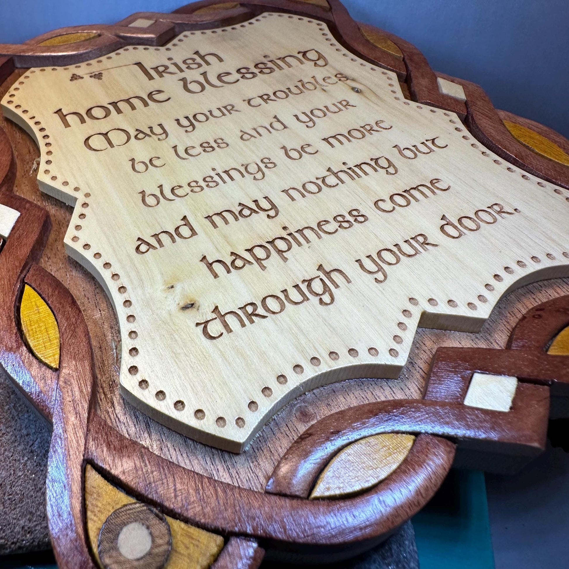 Irish Home Blessing Wall Art, Ireland Gift, Wooden Wall Plaque, New Home Gift, House Warming Gift, Irish Prayer, Irish Decor, Good Luck