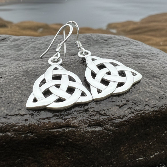 Orecchini Celtici In Argento 925 Con Madreperla E Nodo Celtico – Gioiello Filigrana Ispirato Ai Vichinghi, Regalo Significativo Per Donna, Confezione Regalo Con Panno