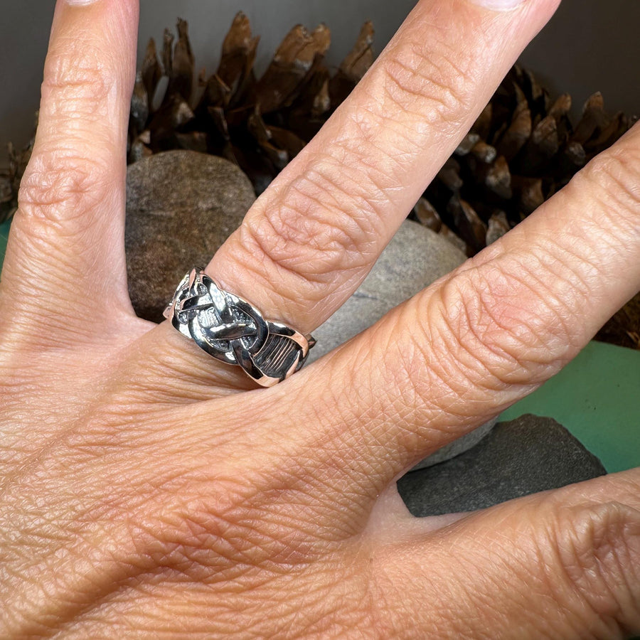 Celtic Ring, Irish Wedding Ring, Silver Scottish Ring, Large Irish Ring, Promise Ring, Anniversary Gift, Wedding Band, Ireland Gift