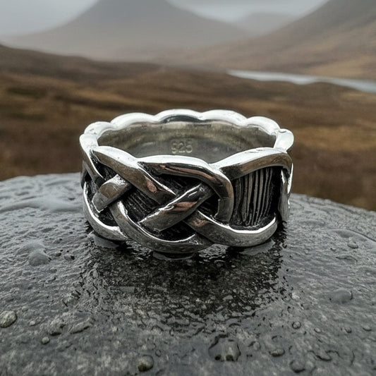 Celtic Ring, Irish Wedding Ring, Silver Scottish Ring, Large Irish Ring, Promise Ring, Anniversary Gift, Wedding Band, Ireland Gift
