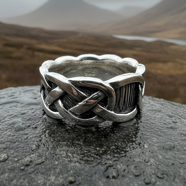 Celtic Ring, Irish Wedding Ring, Silver Scottish Ring, Large Irish Ring, Promise Ring, Anniversary Gift, Wedding Band, Ireland Gift