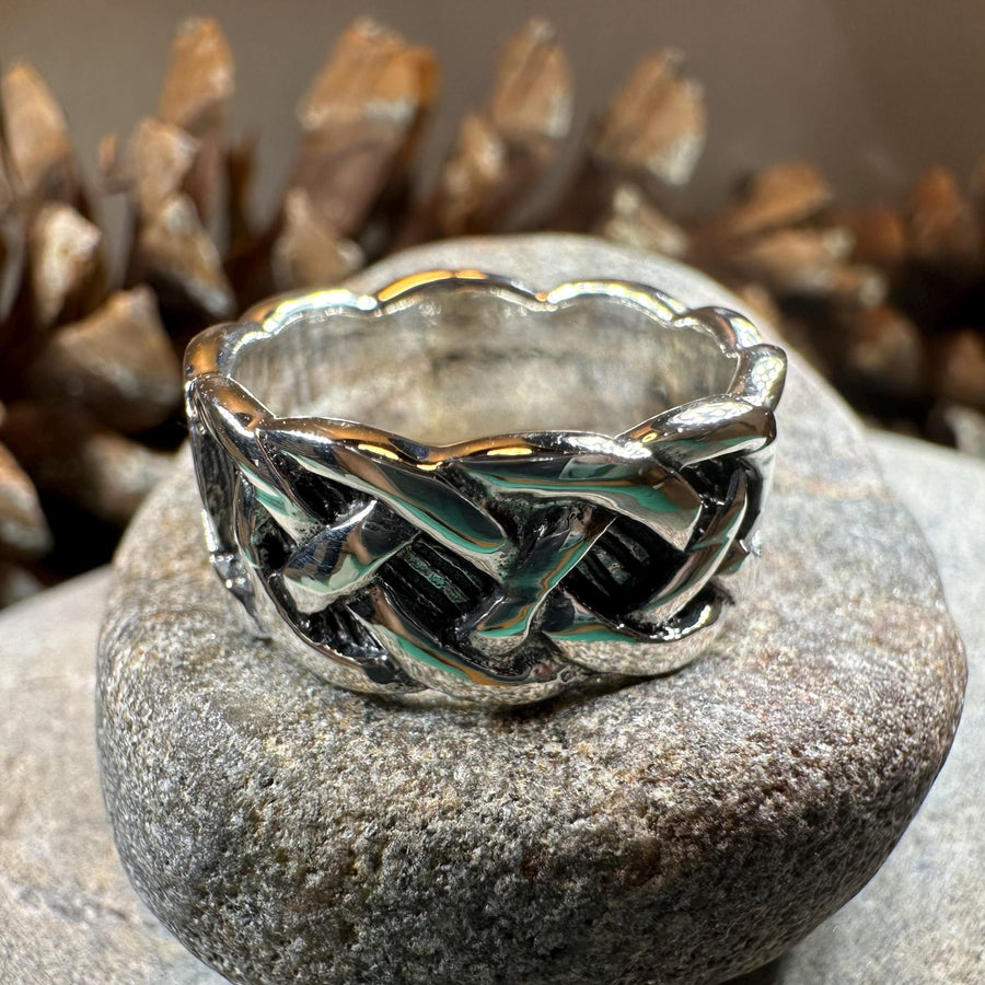 Celtic Ring, Irish Wedding Ring, Silver Scottish Ring, Large Irish Ring, Promise Ring, Anniversary Gift, Wedding Band, Ireland Gift