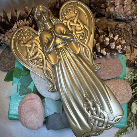 Load image into Gallery viewer, Celtic Angel Wall Plaque
