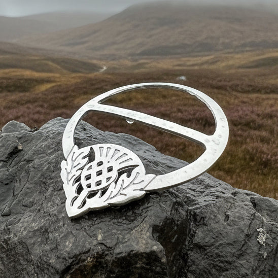 Celtic Thistle Scarf Ring - Handmade in Scotland — view 5