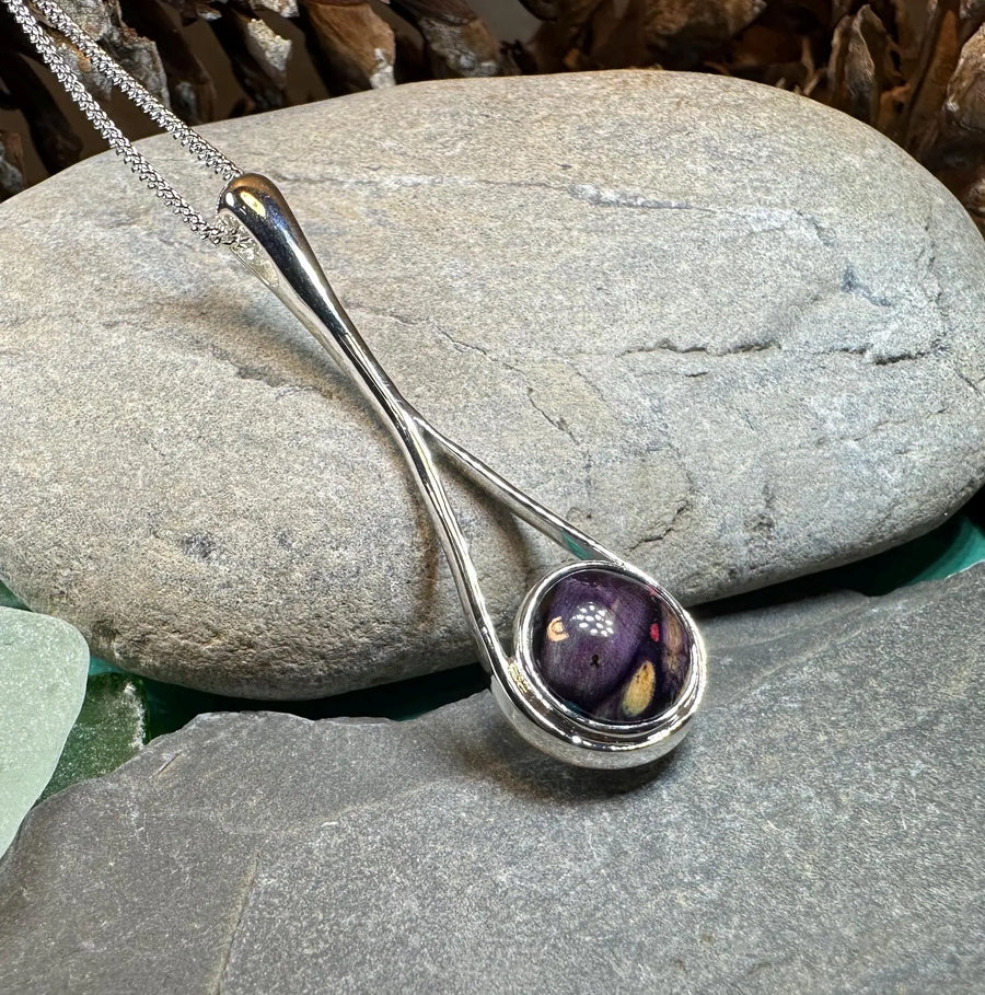 Scottish Raindrop Heathergems Necklace - Handmade in Scotland