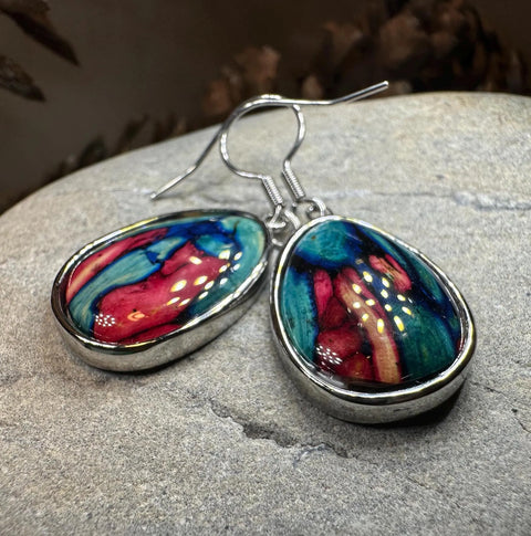 Load image into Gallery viewer, Scottish Heathergems Organic Earrings ~ Handmade in Scotland
