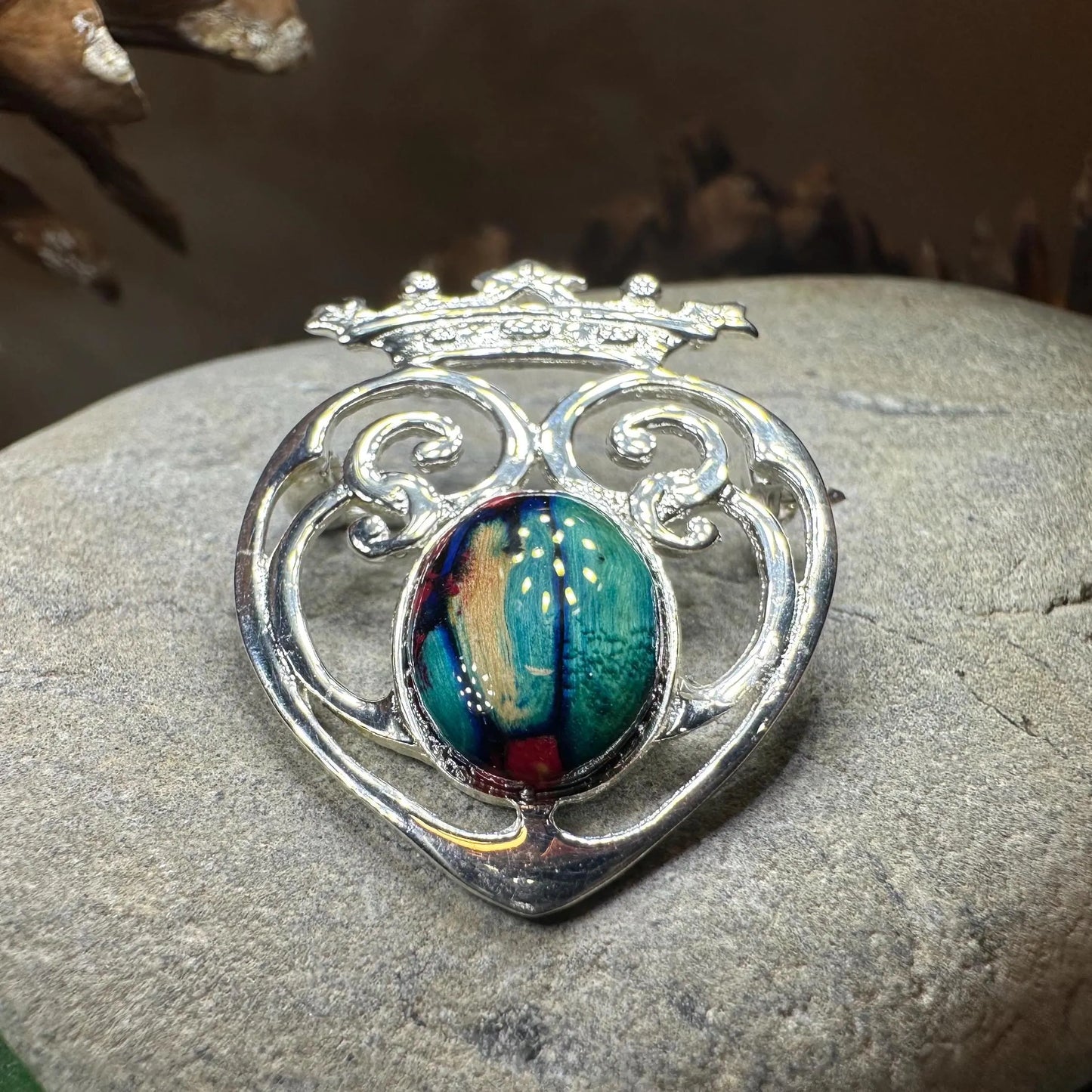 Heathergems Luckenbooth Sterling Silver Brooch - Handmade in Scotland