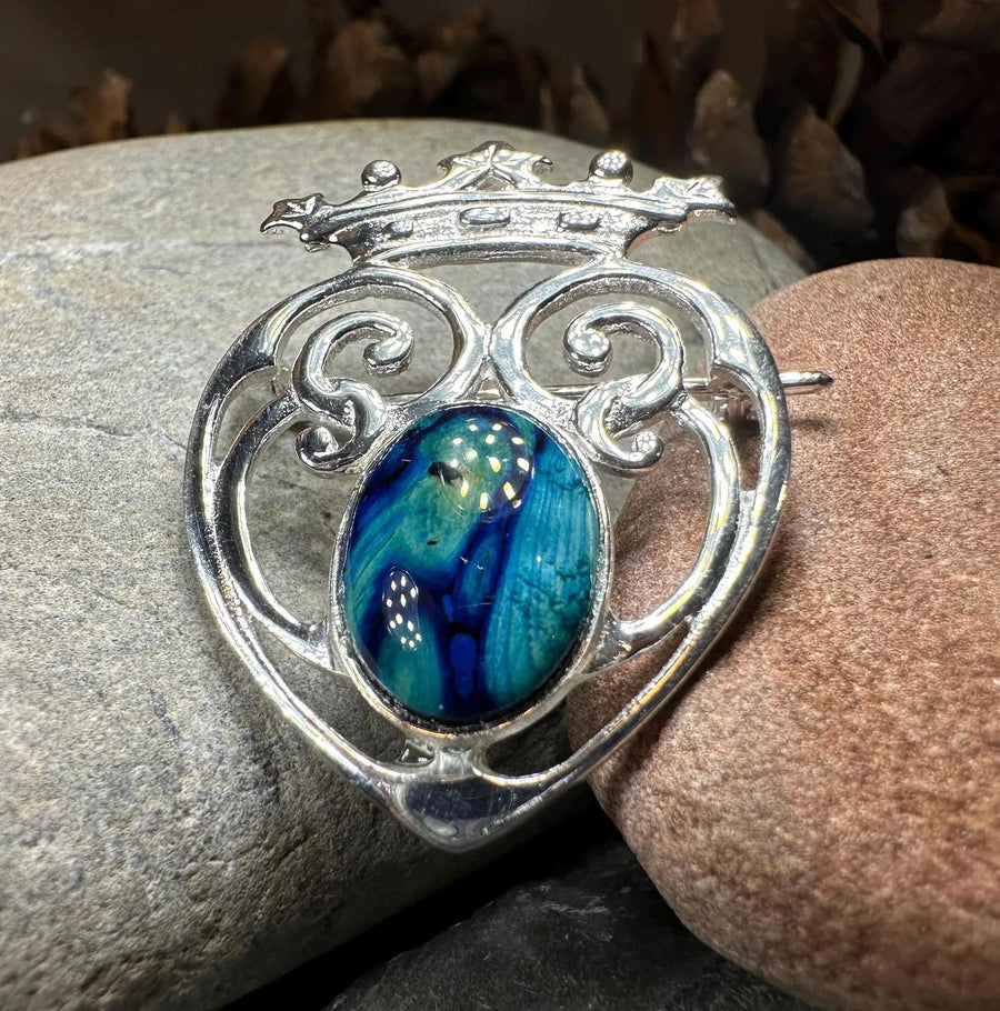 Heathergems Luckenbooth Sterling Silver Brooch - Handmade in Scotland
